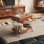 JASIWAY Versatile Movable Coffee Table & Mini Dining Table – Storage and Transformable Design