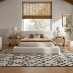 JASIWAY Modern Upholstered Bed Available in Queen & King Sizes