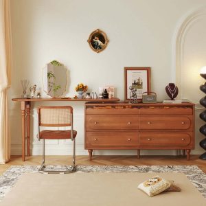 JASIWAY Expandable Solid Wood Makeup Table Organizer