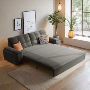 JASIWAY Modern Convertible Sleeper Sofa Bed with Storage Pull Out