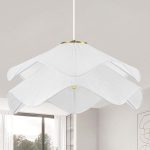 JASIWAY Light Dimmable Geometric Fabric Chandelier