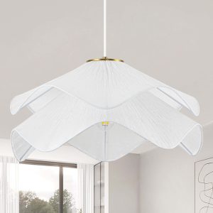 JASIWAY Light Dimmable Geometric Fabric Chandelier