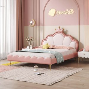 JASIWAY Princess Dreamy Pink Children's Bed Luxury Soft Bed