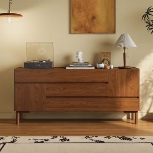 JASIWAY Wooden Retro Accent Cabinet with Drawers