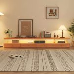 JASIWAY Wood Media Center TV Stand with Shelves and 4-Drawer