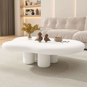 JASIWAY Beige Modern Creative Cloud Coffee Table