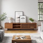 JASIWAY Media Console Storage TV Stand with 2 Drawers & 2 Doors for TVs up to 78"
