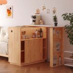 JASIWAY Expandable Solid Wood Bar Table