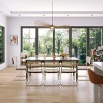 JASIWAY Rattan Dining Side Chair Set of 2 Stainless Steel Base