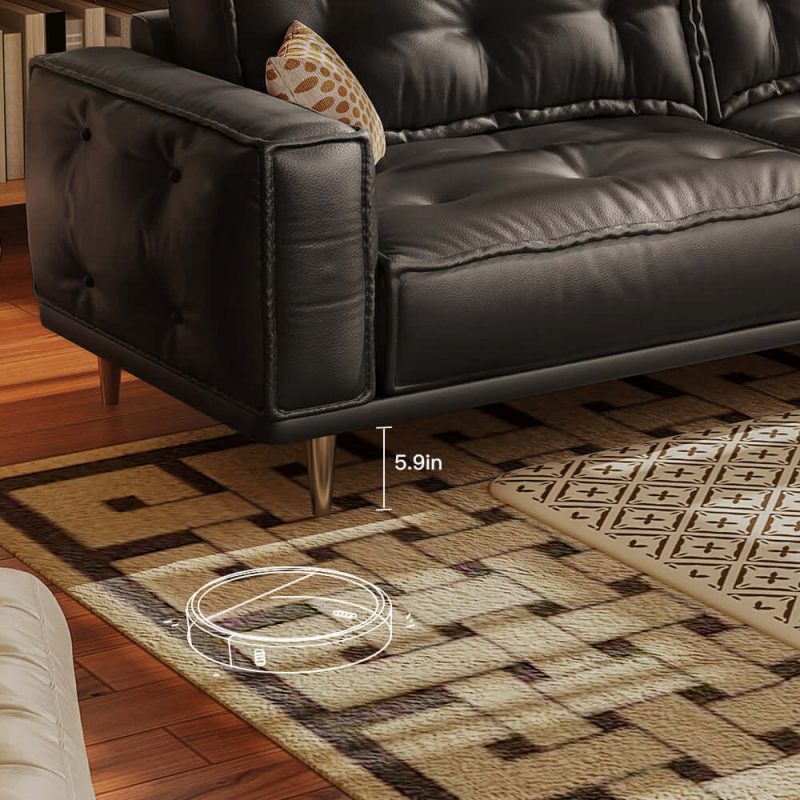 Hausfurn French Vintage Leather Sofa Luxurious Comfort