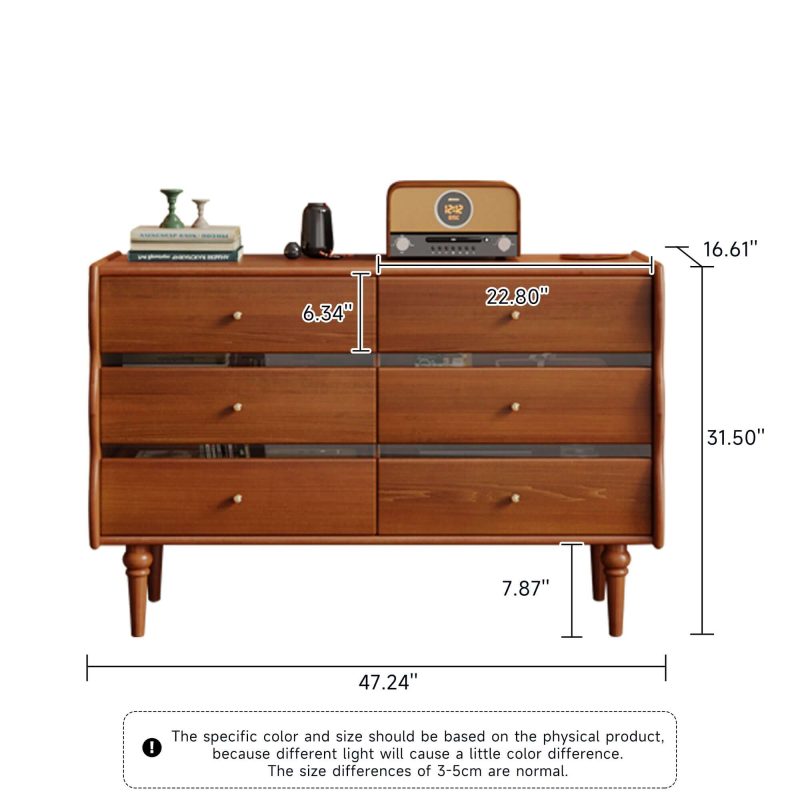 Hausfurn Solid Wood Six/Nine-Drawers Chest Entryway Storage