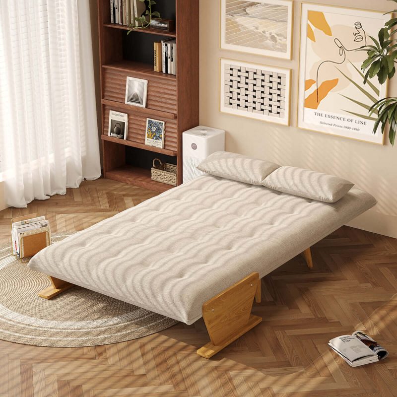 Hausfurn 3-in-1 Folding Sofa Chair Bed with Armrests – 3 Sizes Available