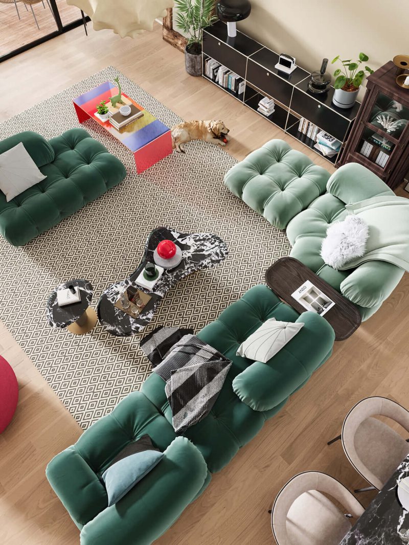 RINGCHEN Luxury Modern Modular Sectional Sofa with Custom Fabric Options–Lead Time within 30 Days