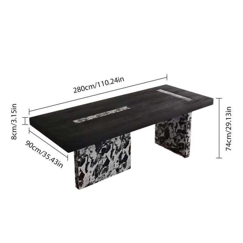 Hausfurn Horizon Gourment Dining Table with Marble Legs–Lead Time within 45 Days