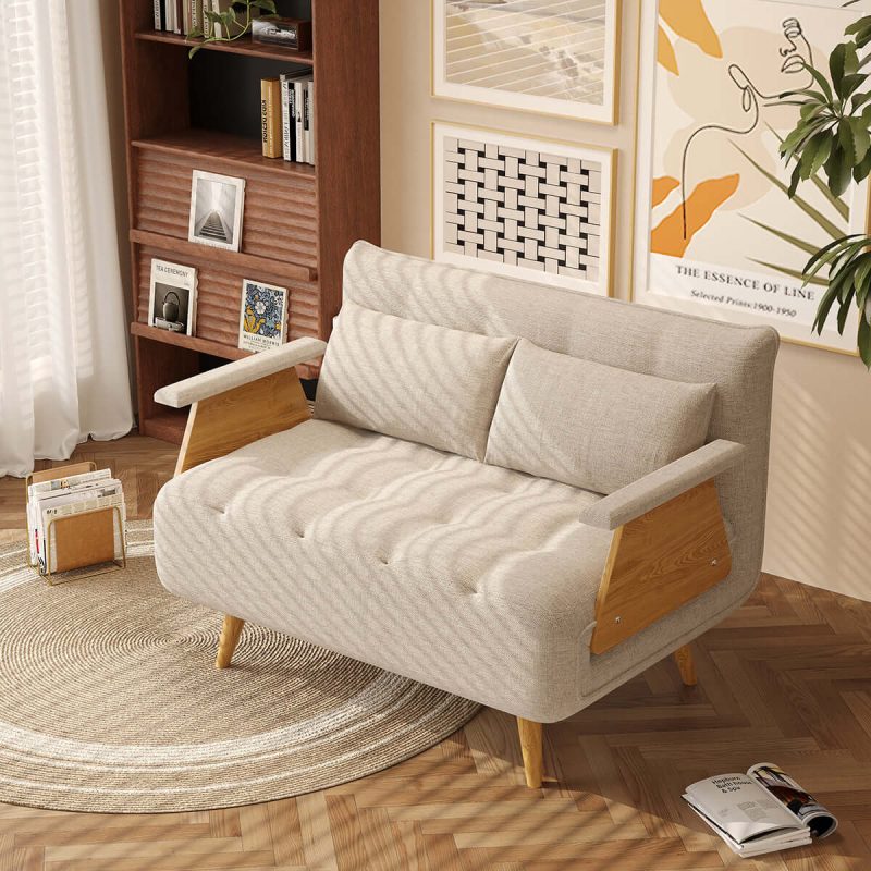 Hausfurn 3-in-1 Folding Sofa Chair Bed with Armrests – 3 Sizes Available