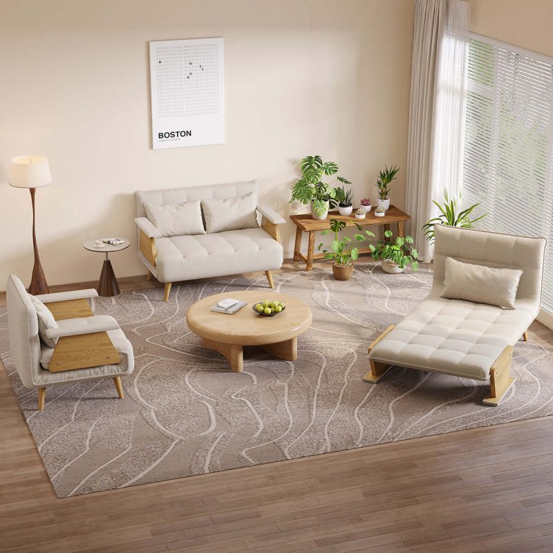 Hausfurn 3-in-1 Folding Sofa Chair Bed with Armrests – 3 Sizes Available