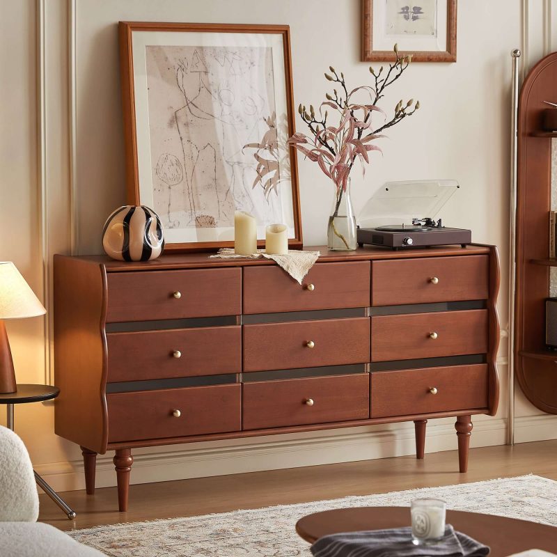 Hausfurn Solid Wood Six/Nine-Drawers Chest Entryway Storage