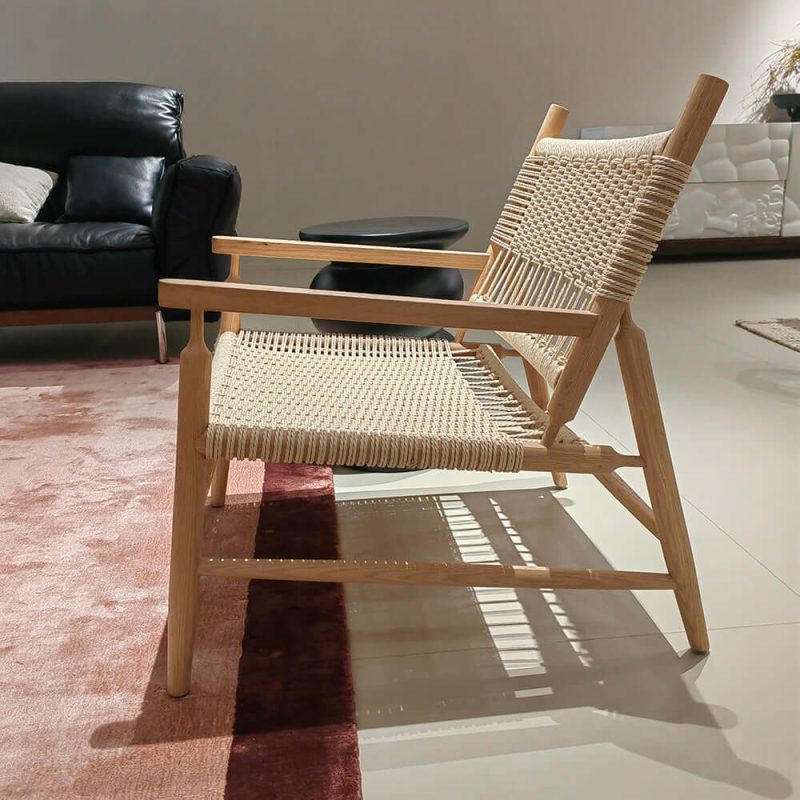 Hausfurn Natural Style Solid Wood Paper Twine Dining Armchair–Lead Time within 30 Days