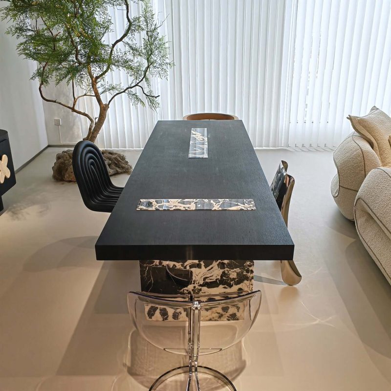 Hausfurn Horizon Gourment Dining Table with Marble Legs–Lead Time within 45 Days