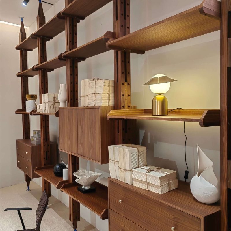 Hausfurn Mid-Century Modern Floor-to-ceiling Bookcase– Lead Time within 45 Days