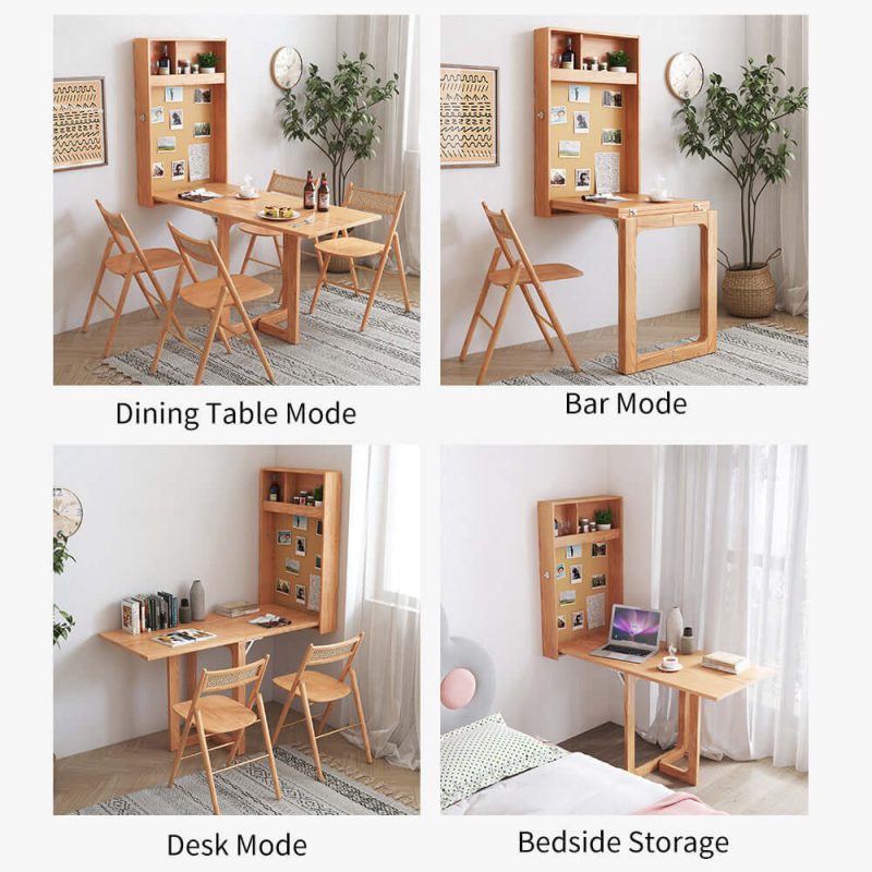 Hausfurn Wall-Mounted Folding Dining Table Bar Table Space Saving