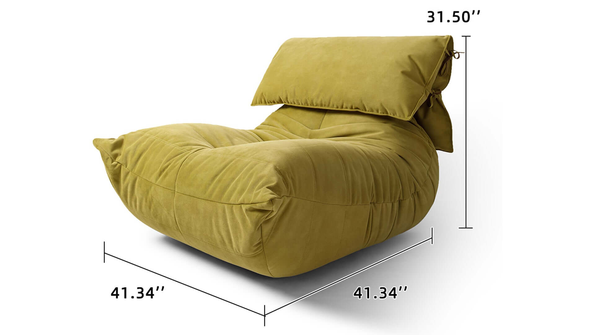 Dimension of Comfort Lazy Floor Couch High-quality Multi-usage