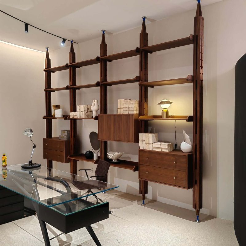 Hausfurn Mid-Century Modern Floor-to-ceiling Bookcase– Lead Time within 45 Days