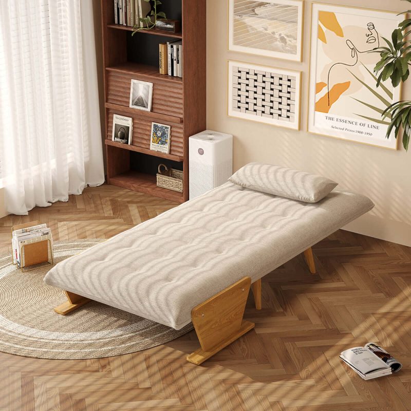 Hausfurn 3-in-1 Folding Sofa Chair Bed with Armrests – 3 Sizes Available