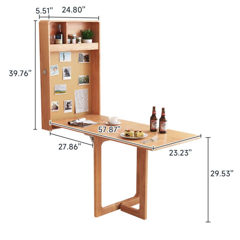 Hausfurn Wall-Mounted Folding Dining Table Bar Table Space Saving