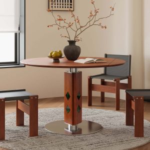 Hausfurn French Vintage Round Foldable Dining Table