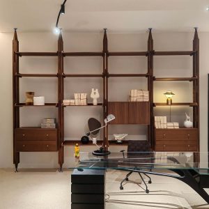 Hausfurn Mid-Century Modern Floor-to-ceiling Bookcase– Lead Time within 45 Days